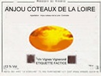 Etiquette Anjou-Coteaux de la Loire - Factice