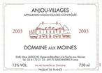 Etiquette Anjou Villages - Domaine aux Moines - http://boutique.joly-et-cie.fr