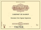 Etiquette Cabernet de Saumur - Factice