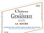 Etiquette Coteaux du Layon - Château de la Genaiserie