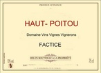 Etiquette Haut - Poitou - Factice