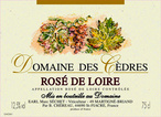 Etiquette Rosé de Loire - Domaine des Cédres