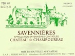 Etiquette Savennières - Château de Chamboureau 