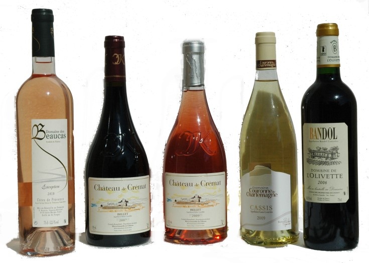 Bouteilles vins de Provence - Photo Michel CRIVELLARO