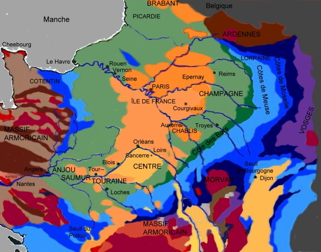 Carte géologique Bassin Parisien