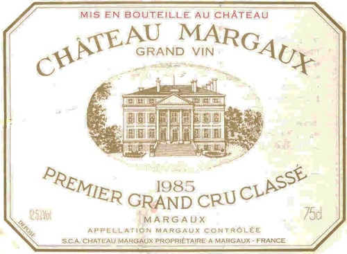 Château Margaux 1985 - Premier Grand Cru Classé - Image vinsvignesvignerons