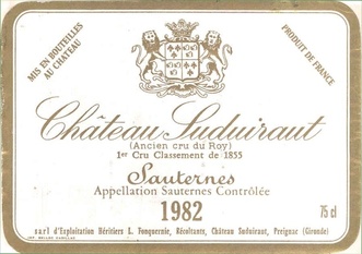 Château Suduiraut -  Premier Grand Cru Classé de Sauternes.
