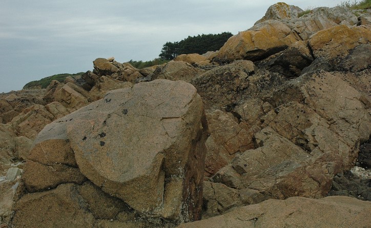 Pleubian - Estran de Port-Béni - Granodiorites appartenant au massif de Perros-Guirec/Bréhat - 615 Ma. © M.CRIVELLARO Pleubian - Estran de Port-Béni - Granodiorites appartenant au massif de Perros-Guirec/Bréhat - 615 Ma. © M.CRIVELLARO