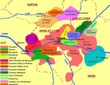 Carte des appellations viticoles de Touraine