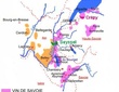 Carte des appellations viticoles du Bugey