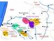 Carte des appellations viticoles de la région Gascogne et Pyrénées