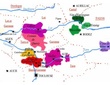 Carte des appellations viticoles de la région  région Quercy - Albigeois - Rouergue