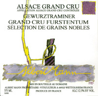 Alsace Grand Cru Furstentum - Gewurztraminer Sélection de grains nobles - Domaine Albert Mann.