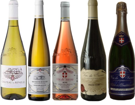 Bouteilles de vins de Savoie