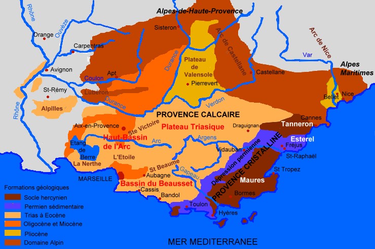 Carte géologique de la Provence - Michel CRIVELLARO