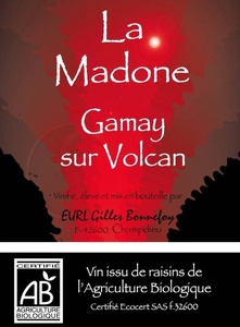 Etiquette Domaine La Madone - Gilles Bonnefoy - Champdieu -