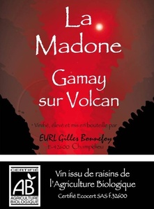 Etiquette Domaine La Madone - Gilles Bonnefoy - Champdieu -
