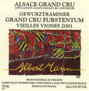 Etiquette vins Albert Mann