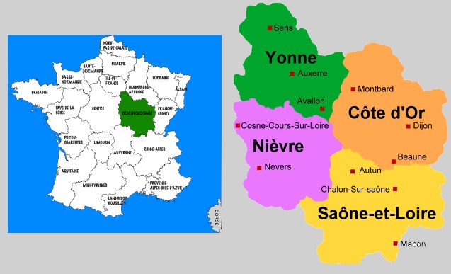 Région Bourgogne situation - Michel CRIVELLARO