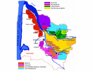 Bordeaux -  Régions viticoles