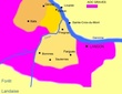 Carte dea appellations viticoles de Barsac-Cérons-Sauternes