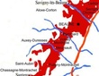 Carte des appellations de la Côte de Beaune