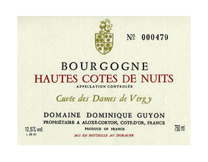 A.O.C Bourgogne Hautes- Côtes-de-Nuits