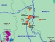 Carte des appellations viticoles de Lorraine -